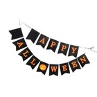 Halloween Hanging Banner Happy Decorations Paper Bunting for Garlands