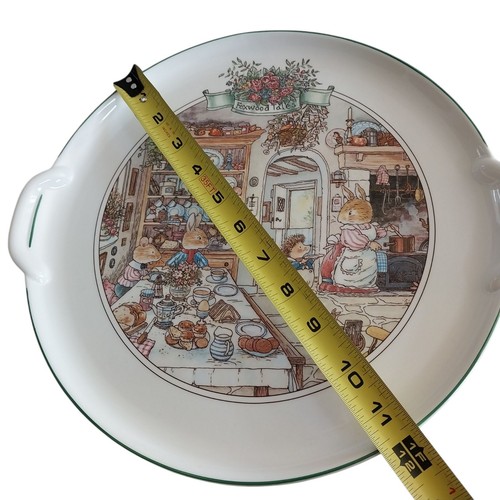 Vtg Villeroy & Boch Foxwood Tales Large Handled Round Cake Platter 11.5" - Picture 2 of 10