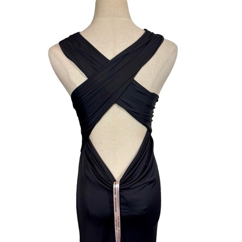 NUEVO NUEVO CON ETIQUETAS Maxi Vestido House of CB Odette Corte Frontal Cruzado Talla XS $195 - Imagen 10 de 15