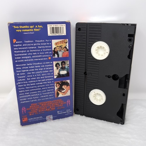 Mississippi Masala Denzel Washington VHS 1992 Tape Columbia TriStar Classic Film - Picture 2 of 3