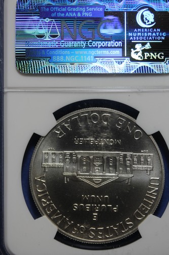 1993 D NGC MS69 JAMES MADISON COMMEMORATIVE SILVER DOLLAR #B51090 - Picture 2 of 2