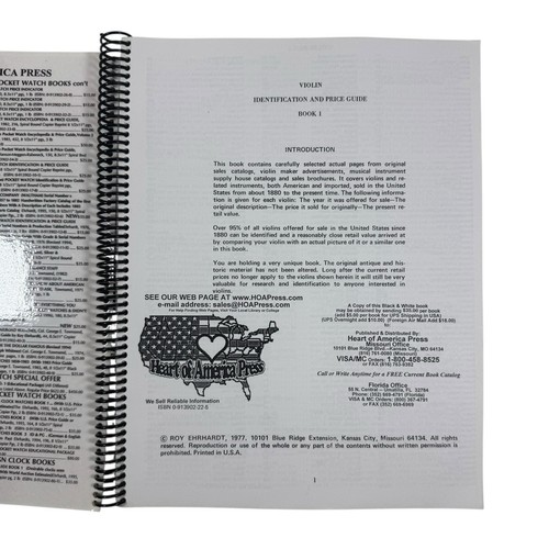 Roy Ehrhardt’s Violin Identification and Price Guide Books 1 & 2, Spiral Bound - Bild 3 von 7