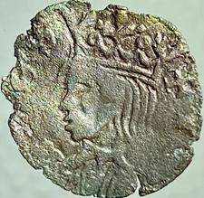 1400?s Medieval Coin 1406-1454 Kingdom Of Castile And Leon King John II Denier