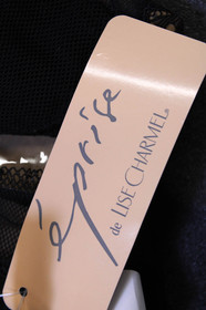 Lise Charmel Womens Lace Mesh Lace Up Detail Thong Panties Black Size 10