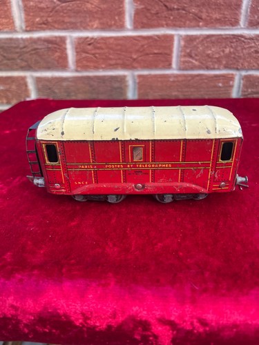 Vintage JEP Weißblech Modelllok und 2 Reisezugwagen. Franzosen um 1950. Nicht Märklin. - Bild 9 von 12