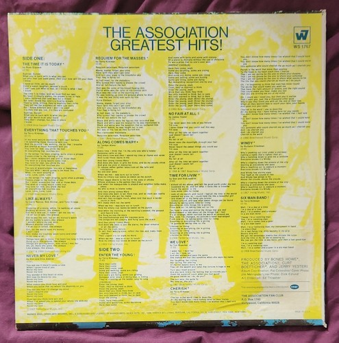 The Association - Greatest Hits - Vinyl LP - Warner Bros WS 1767 - 1970 - US - Picture 2 of 5