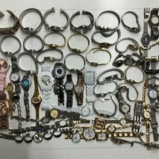 Lot Of 60 Assorted Womens Watches Untested Vintage Gold Silver Mix Tone Metal