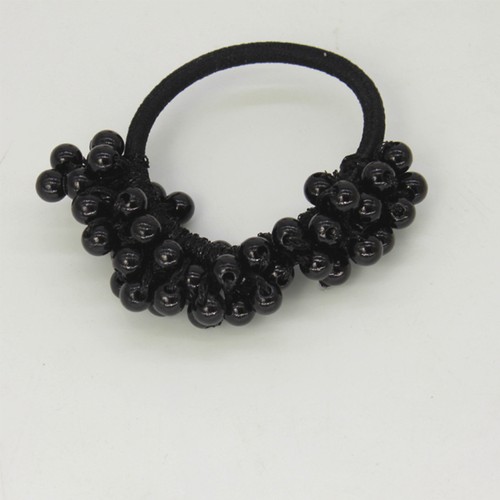 6 pezzi fascette elastiche per capelli anello per capelli porta coda di cavallo per donna ragazza cravatta per capelli perle - Foto 3 di 11