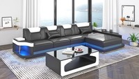 Ecksofa L-Form Polster Leder Wohnlandschaft Couchen Sofas Ecke Luxus MöBel Neu