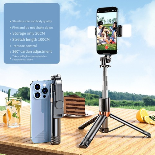 Bâton à selfie élégant et élégant avec support de téléphone réglable tr