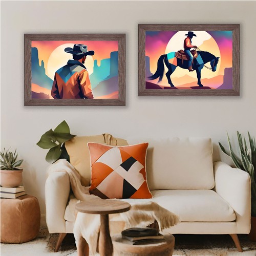 20x14 Frame Brown Barnwood Picture Frame Photo Frame UV Acrylic, Acid Free - Bild 3 von 10