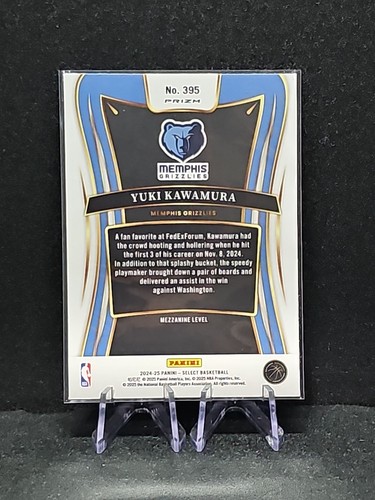 2024-25 Panini Select Mezzanine Level Blue Cracked Ice Yuki Kawamura RC #395 - Picture 2 of 2