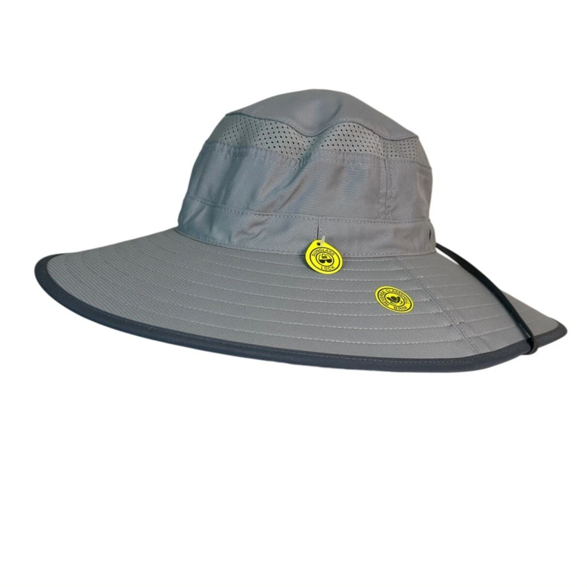 Sunday Afternoon Men's Gray Sun Hat 5" Brim Adjustable Packable