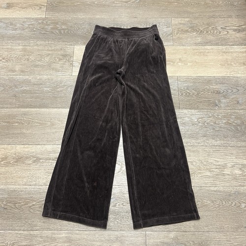 Lululemon Scuba Wide Leg Pant Velvet Cord in Espresso 29x31.5 size 6 LW5RES