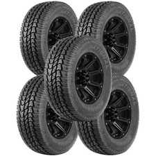 (QTY 5) LT265/75R16 National Commando A/T4S 123/120R LRE Black Wall Tires