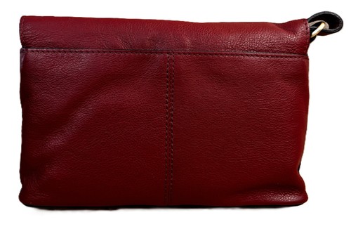 Rowallan Of Scotland Women Small Leather Crossbody Bag Deep Red Lime Orange 3095 - Picture 42 of 68