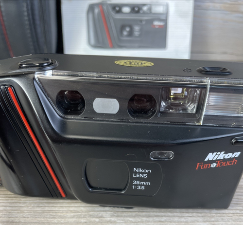 Nikon Fun Touch 4 VTG Point-&-Shoot 35mm Film Camera w/Manual Case Tested Works - Picture 2 of 11