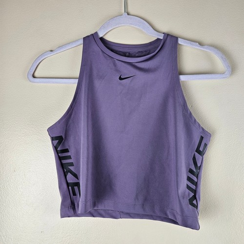 Nike Pro Dri Fit Purple Crop Tank Top Size Medium