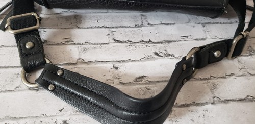 THE SAK Silverlake Black Leather Flap Crossbody Bag Silver Studded Boho Biker  - Bild 16 von 20