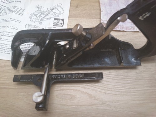 Vintage Stanley No.78 Rebate / Fillister, with Fence, Depth, Made in England - Picture 3 of 12