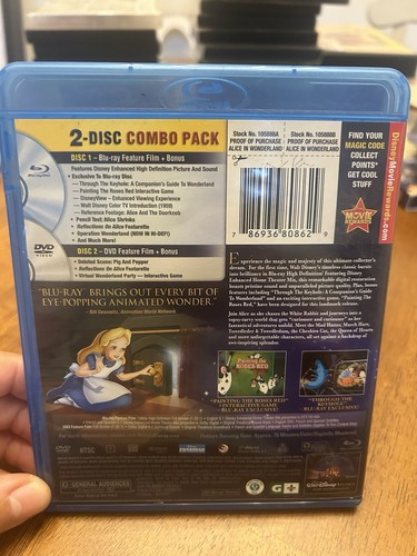 Walt Disney Alice in Wonderland: 60th Anniversary Edition (Blu-ray & DVD, 2011) - Picture 2 of 7