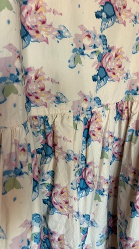 Ewa I Walla Blumen Kleid Gr. L Baumwolle Creme Cottagecore Feminin Taschen Neu mit Etikett - Bild 5 von 12