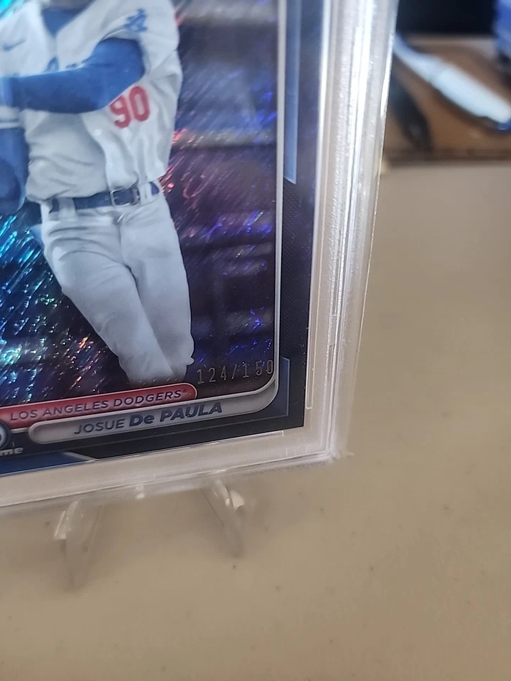 2024 Bowman - Chrome Prospects Josue De Paula #BCP-12 Blue Refractor /150 (RC) - Image 2 of 2