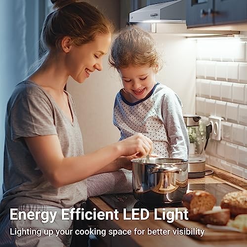 Cappa Aspirante 60 Cm Sottopensile Cappa Da Cucina Con Pannello Argento LED Mont - Foto 5 di 9