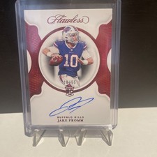 Jake Fromm 2020 Panini Flawless Rookie Ruby On Card AUTO 10/15 Jersey #  Bills