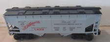 K-LINE YUENGLING BREWERY LAGER BEER COVERED 2-BAY HOPPER O GAUGE TRAIN CAR GRAY