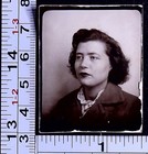 Young Woman Fashion Dress Photo Booth Antique BW Photo Snapshot