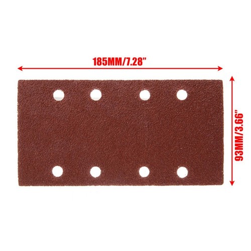 Praktisches Schleifpapier 1/3 gelocht 93*185 mm Aluminiumoxid Schleifblätter - Bild 5 von 11
