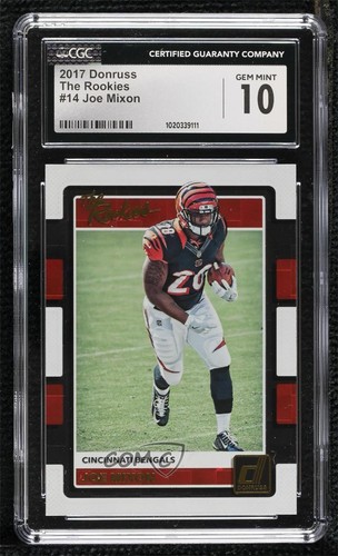 2017 Panini Donruss The Rookies Joe Mixon #14 CGC 10 Gem Mint RC