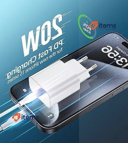 20W 2-Pack USB C Adapter, Compatible for iPhone 15/15 Pro/15Pro MAX - 第 2/6 張圖片