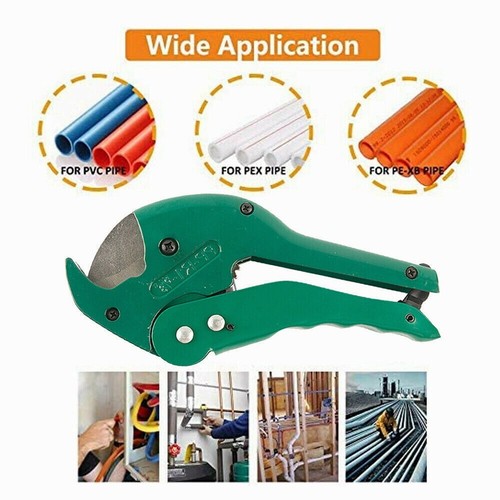 PVC Pipe Cutter Heavy Duty Tubing Tube Cutter 1-5/8" (42mm) Ratchet Cutting Tool - Picture 5 of 6