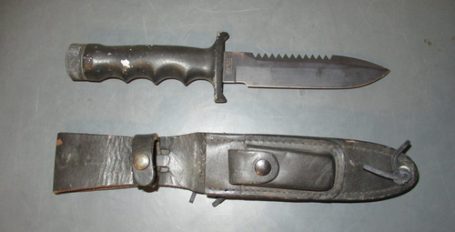 Cuchillo de hoja fija vintage de 6" Japan Explorer Wilderness con funda