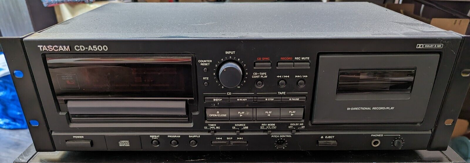 TASCAM CDA500 Teac Professional CD Player Cassette Deck Combo TESTED