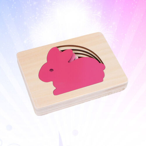 Tier Puzzle Mehrschichtige Rätsel Puzzles Aus Holz Baby Kleinkind - Bild 2 von 12
