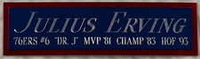 JULIUS ERVING  dr. j 76ers NAMEPLATE FOR AUTOGRAPHED Signed Basketball JERSEY