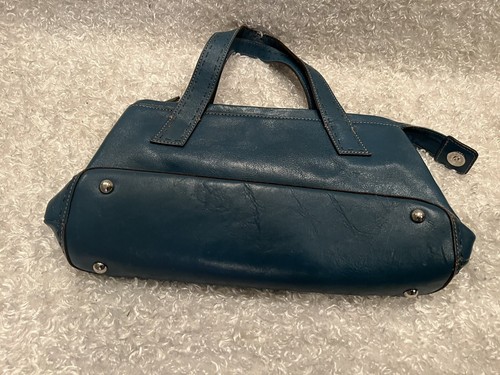 Fossil Women’s Blue Leather Satchel Shoulder Bag - Picture 6 of 8