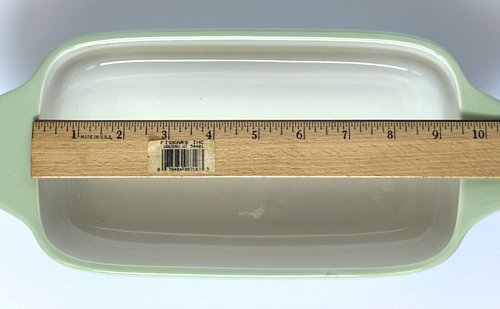 Plato para hornear Kitchen Aid 1,5 qt verde claro y blanco - NUEVO en caja - Imagen 4 de 6