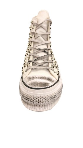 Effetto 41 Argento N Ed Con Platform Converse Borchie Invecchiata Personalizzata wzBBaY