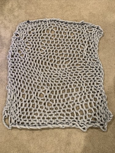Nuzzie Knit Weighted Blanket 8 Lb Throw 50" x 40" Gray Retail $189 - Preowned - 第 3/11 張圖片