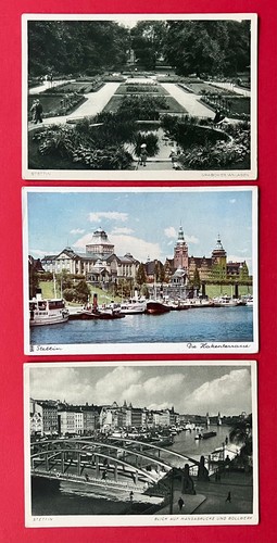 3 x AK STETTIN in Pommern um 1930 Grabower Anlagen, Hakenterrasse ( 148705