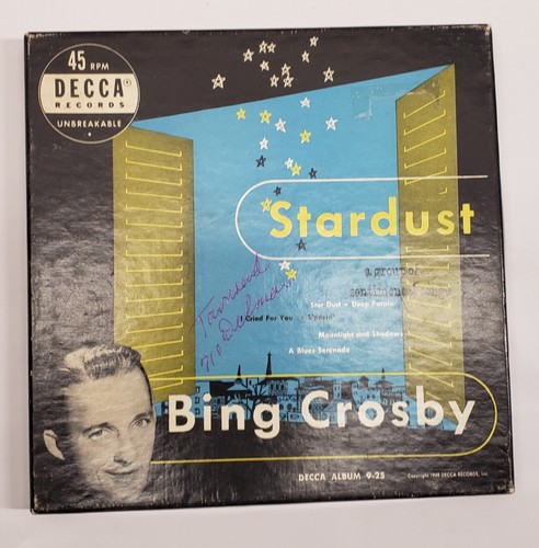 Vtg Bing Crosby Stardust DECCA 45 RPM Box Set Album 9-25 - 1949 - Picture 1 of 11