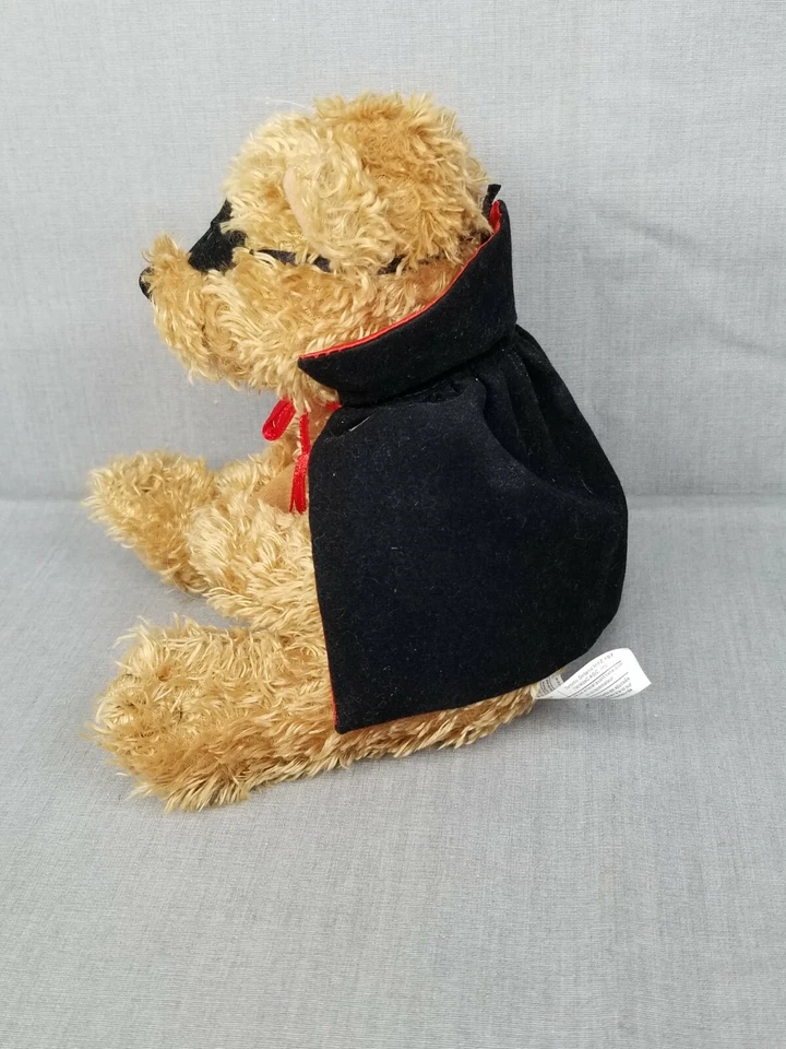 Batman Robin Hand Puppet Teddy Bear Plush Soft 6" Mask Cape Halloween Purim - Image 2 of 4