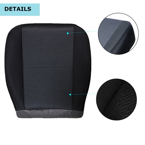For 07-14 Chevy Silverado 1500 2500HD 3500HD Top Bottom Cloth Seat Cover Black - Afbeelding 103 van 235