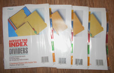 Mead Four Packs Of 5 Reinforced Dividers W Acetate Tabs