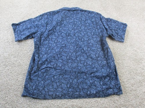 Battenwear Shirt Mens Large Blue Paisley Button Down Short Sleeve Made In USA - Picture 8 of 8