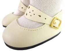 Splendid Cream Color Mary Jane Shoes COMPATIBLE W/ 18" American Girl Dolls